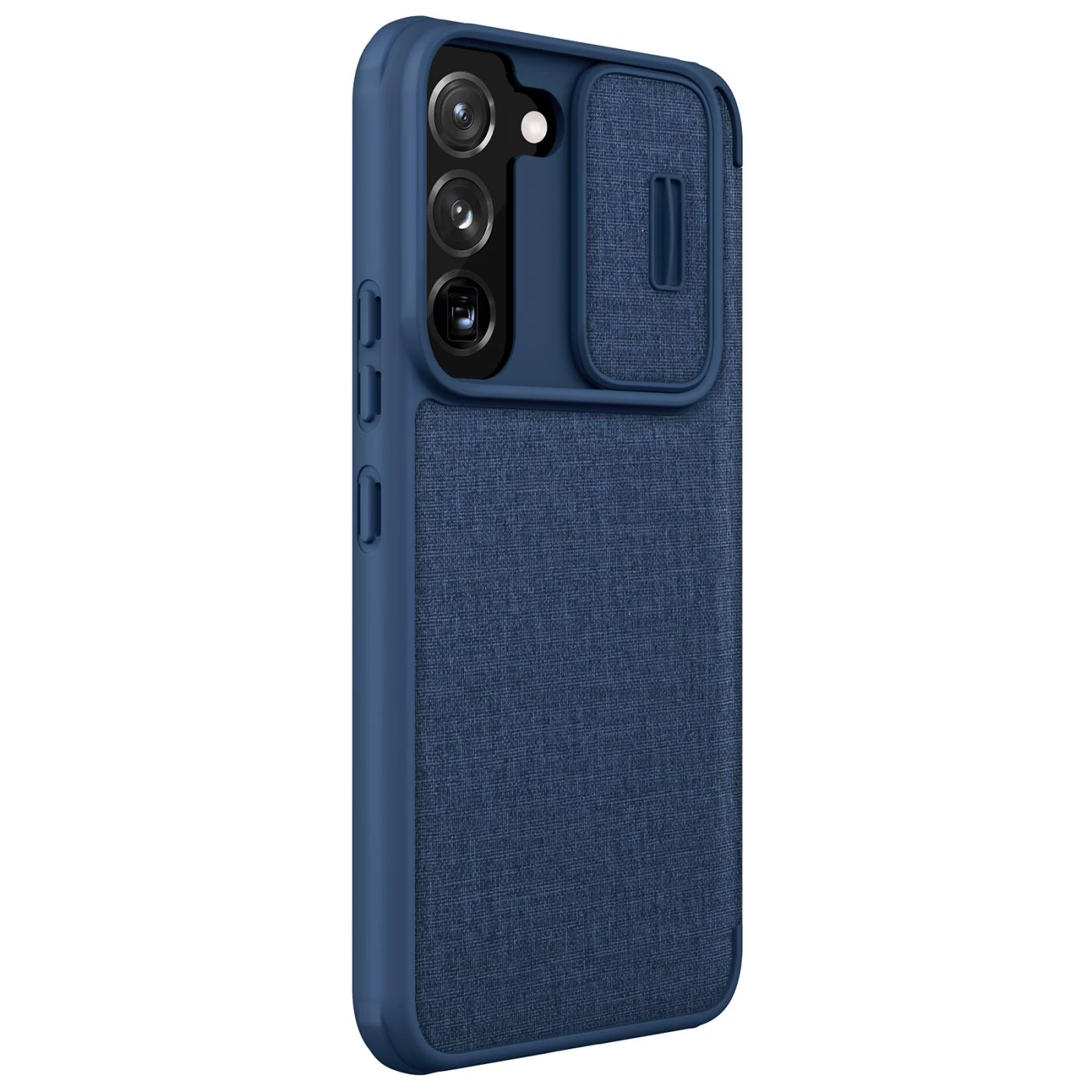 Samsung Galaxy S22 Plus чехол синий Nillkin Qin Leather Pro (Cloth Version)