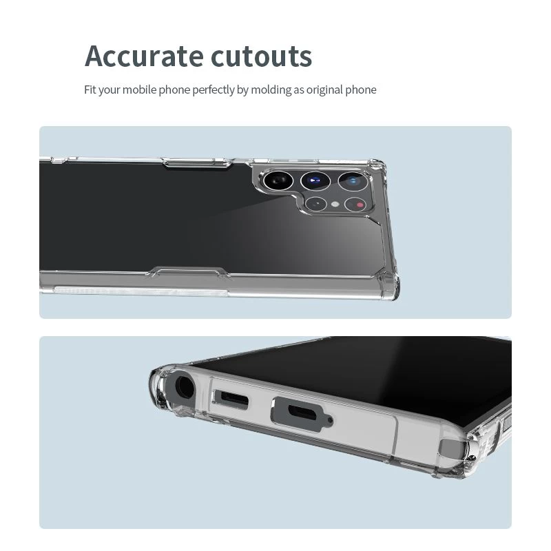 Samsung Galaxy S22 Ultra skal genomskinlig blå Nillkin TPU PRO