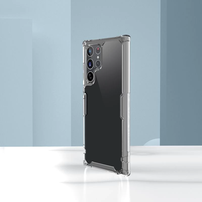 Samsung Galaxy S22 Ultra skal genomskinlig blå Nillkin TPU PRO