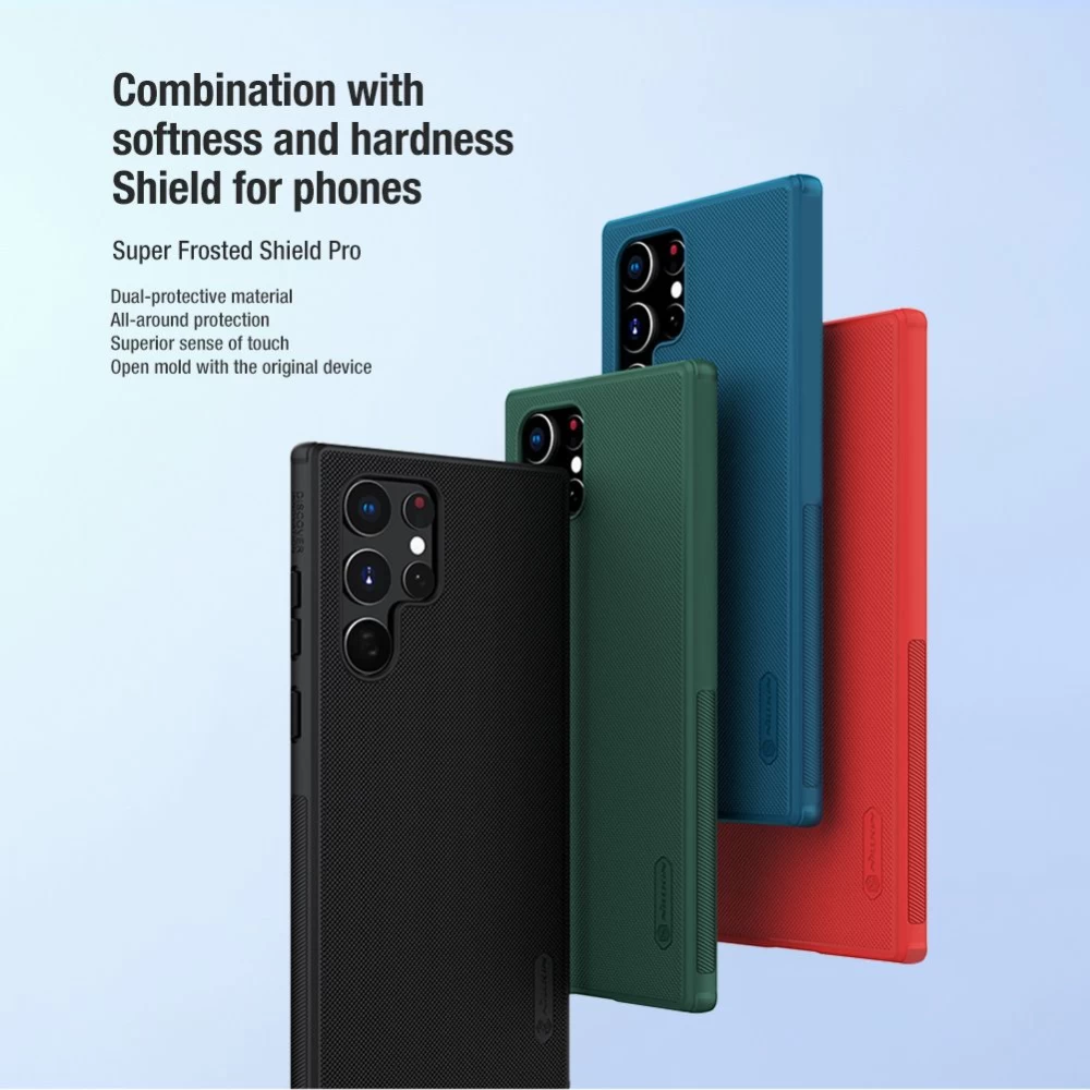 Samsung Galaxy S22 Ultra vāciņš zaļš Nillkin Super Frosted Shield Pro