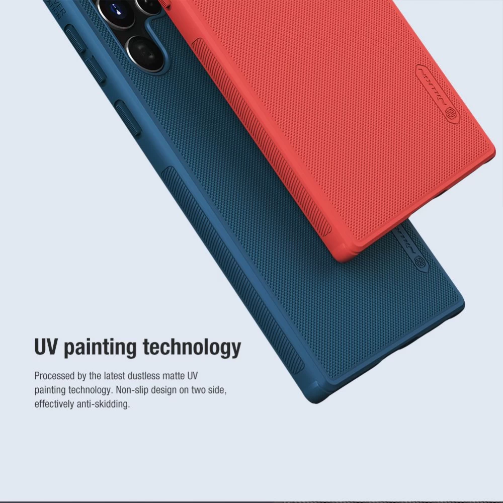 Samsung Galaxy S22 Ultra vāciņš zils Nillkin Super Frosted Shield Pro