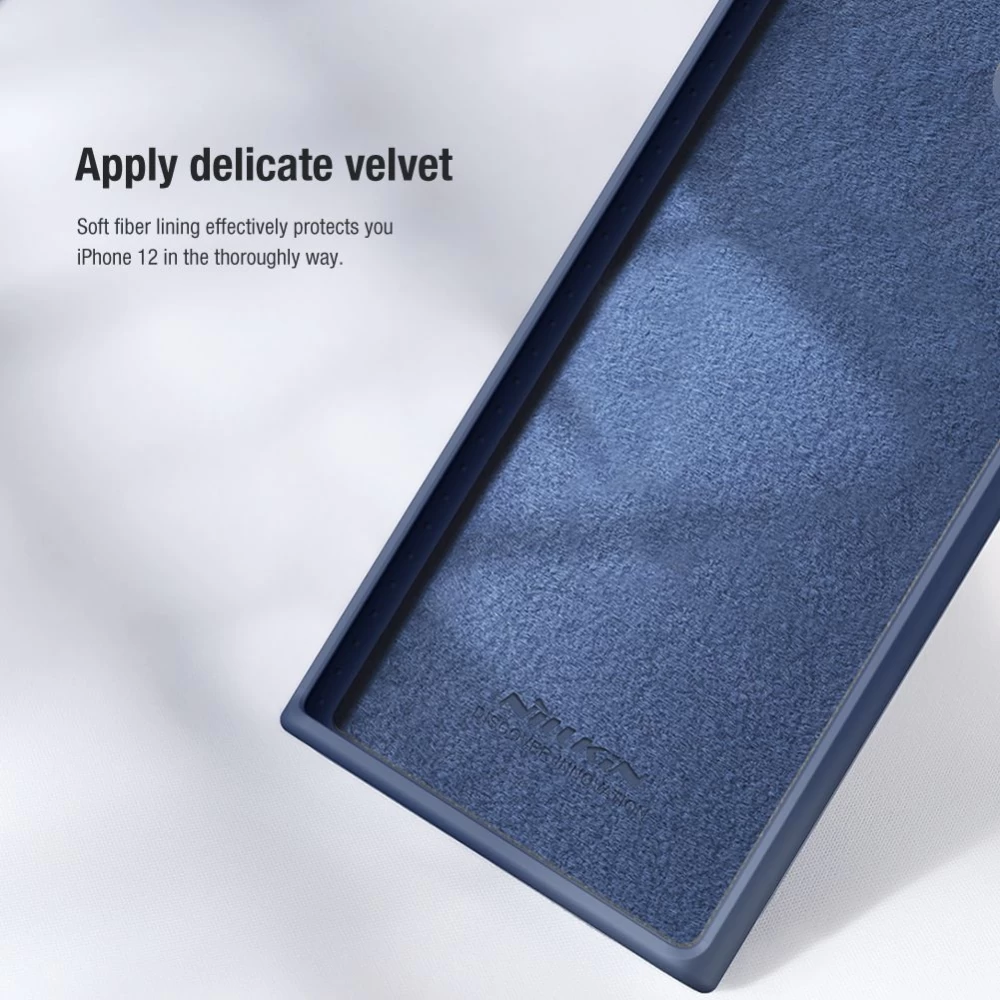 Samsung Galaxy S22 Ultra vāciņš zils Nillkin CamShield Silky Silicon