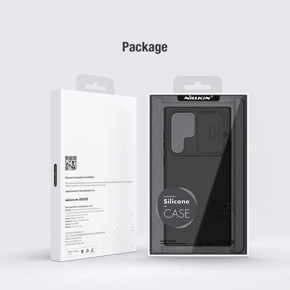 Samsung Galaxy S22 Ultra vāciņš zils Nillkin CamShield Silky Silicon