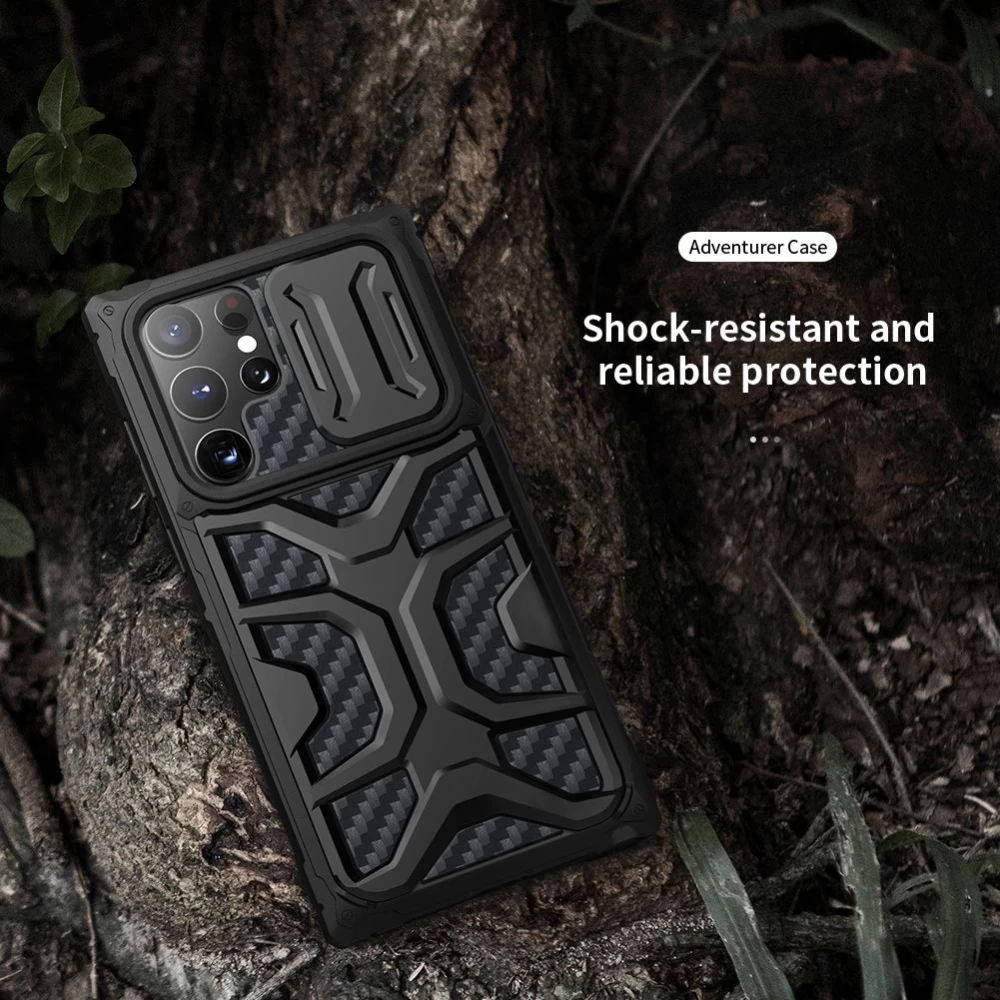 Samsung Galaxy S22 Ultra vāciņš zils Nillkin Adventurer