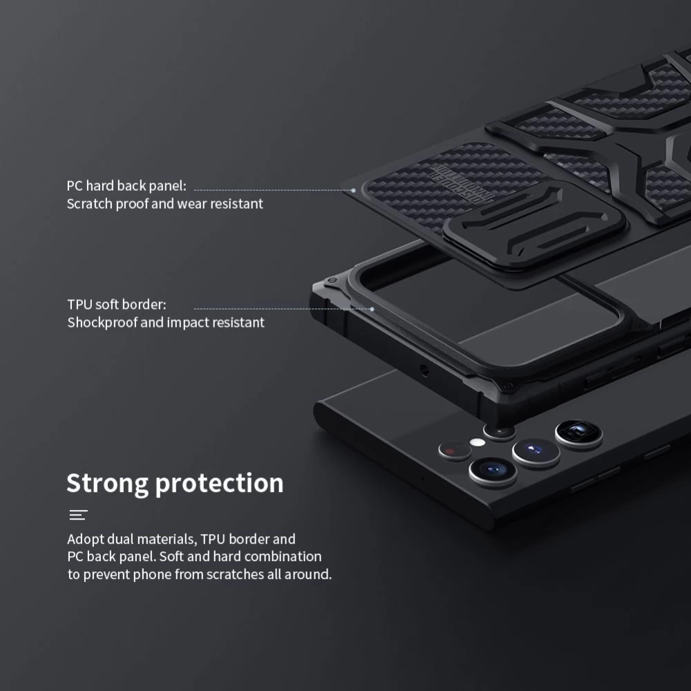 Samsung Galaxy S22 Ultra vāciņš zils Nillkin Adventurer