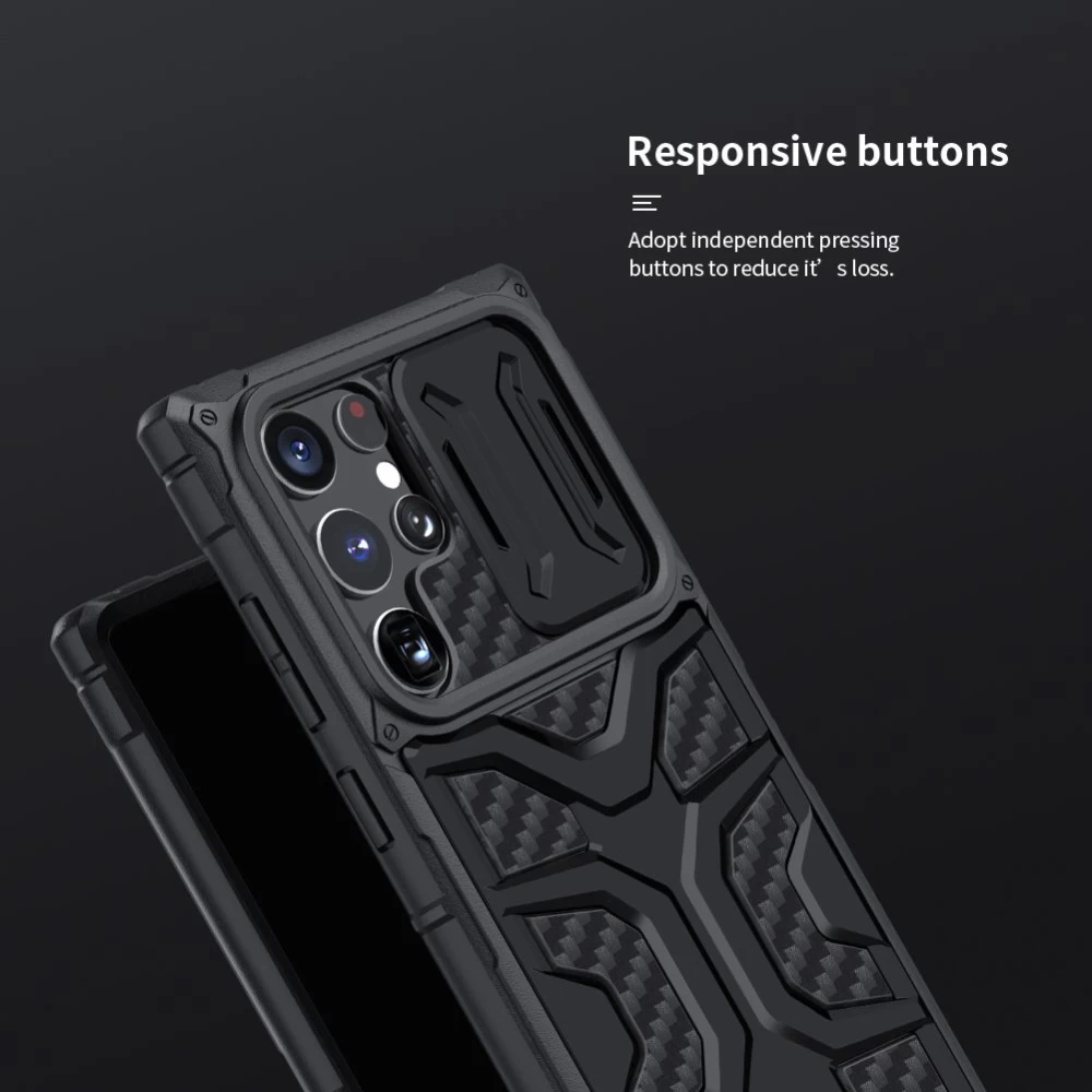 Samsung Galaxy S22 Ultra vāciņš zils Nillkin Adventurer