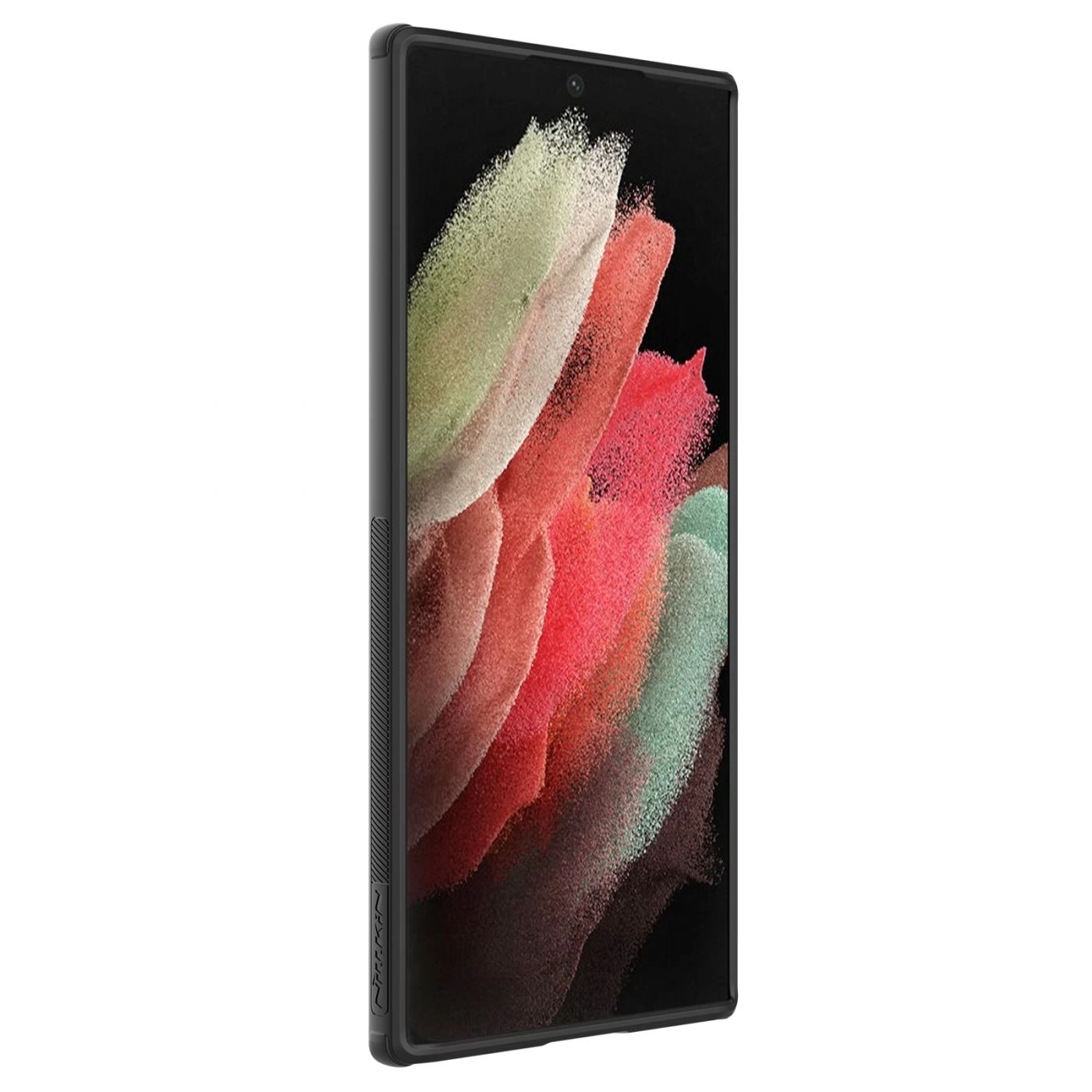 Samsung Galaxy S22 Ultra vāciņš melns Nillkin Synthetic Fiber S