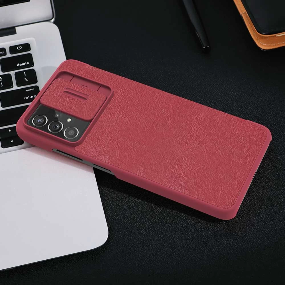 Samsung Galaxy A73 5G maciņš brūns Nillkin Qin Leather  Pro
