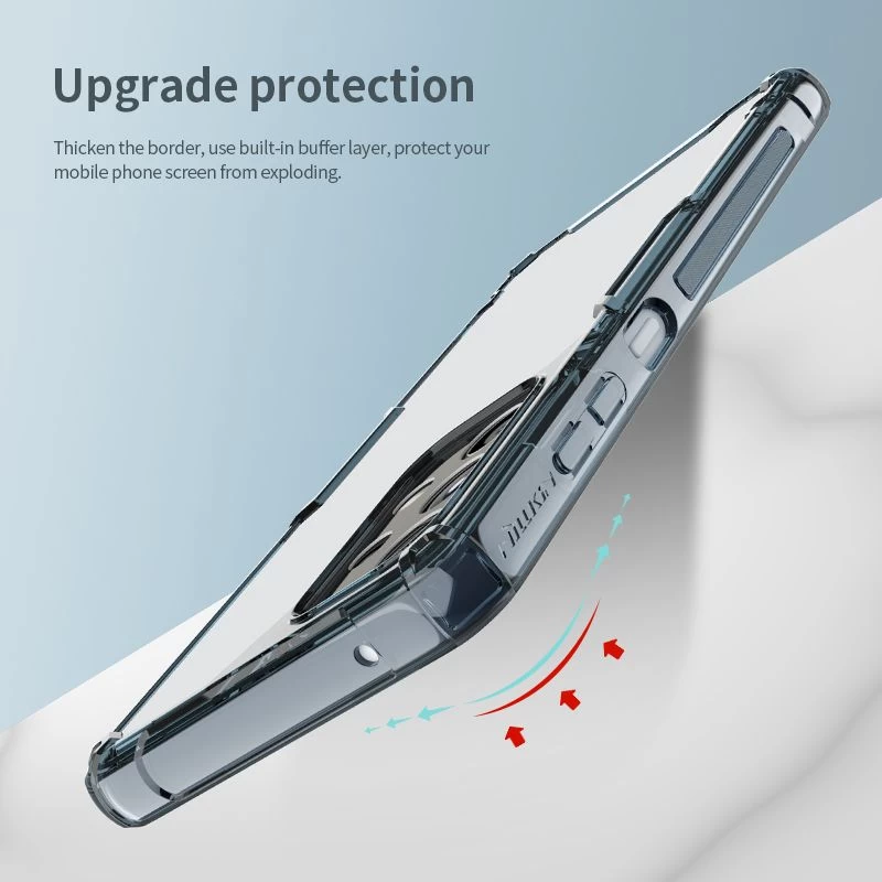 Samsung Galaxy A73 5G suojakuori läpinäkyvä sininen Nillkin TPU PRO