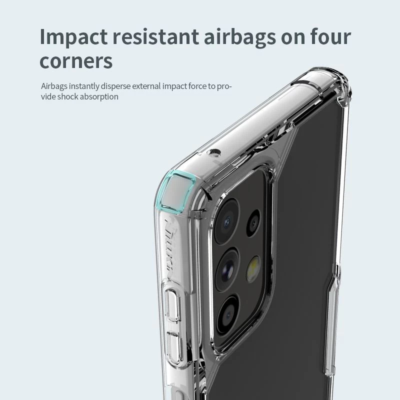 Samsung Galaxy A73 5G suojakuori läpinäkyvä sininen Nillkin TPU PRO