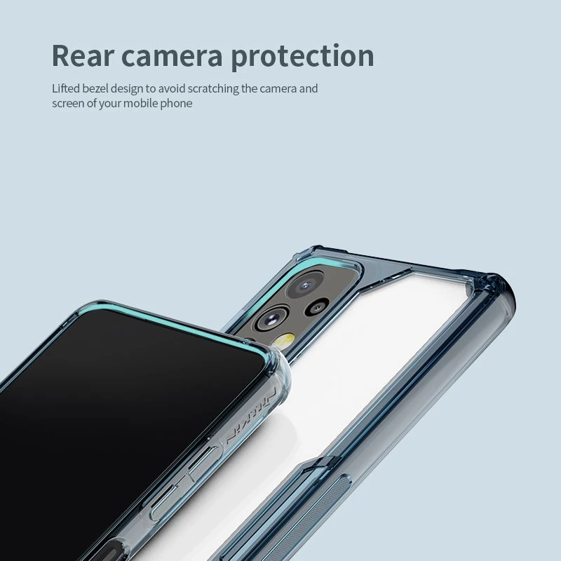 Samsung Galaxy A73 5G suojakuori läpinäkyvä sininen Nillkin TPU PRO