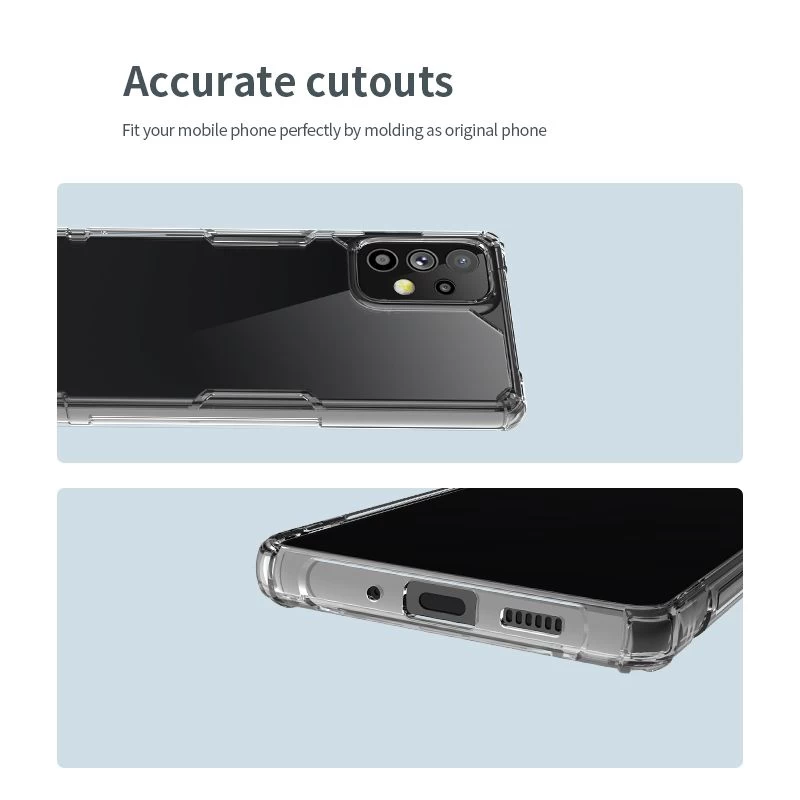 Samsung Galaxy A73 5G suojakuori läpinäkyvä sininen Nillkin TPU PRO