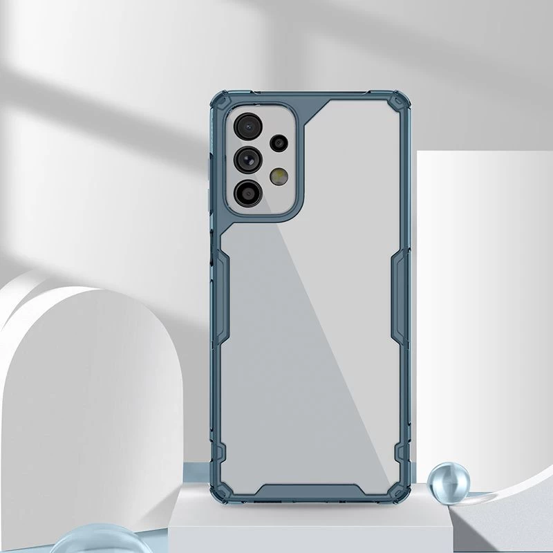 Samsung Galaxy A73 5G suojakuori läpinäkyvä sininen Nillkin TPU PRO