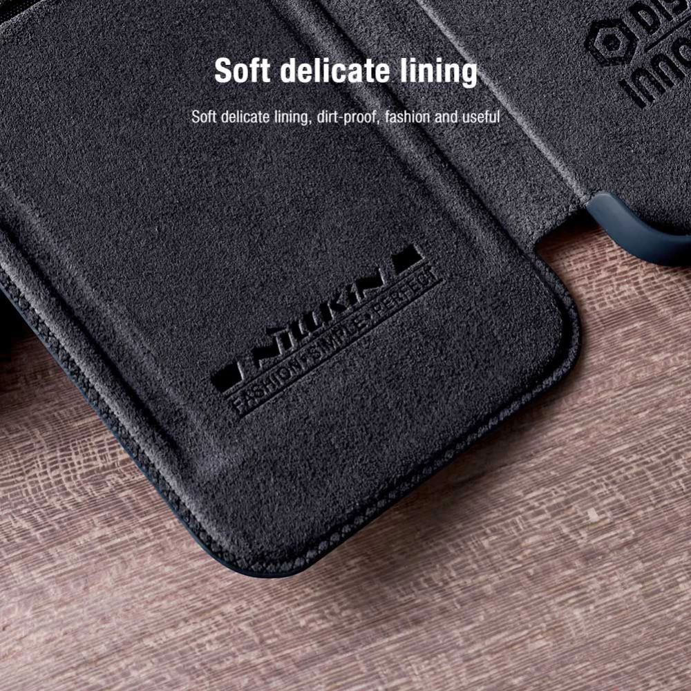 Samsung Galaxy A73 5G maciņš melns Nillkin Qin Leather  Pro