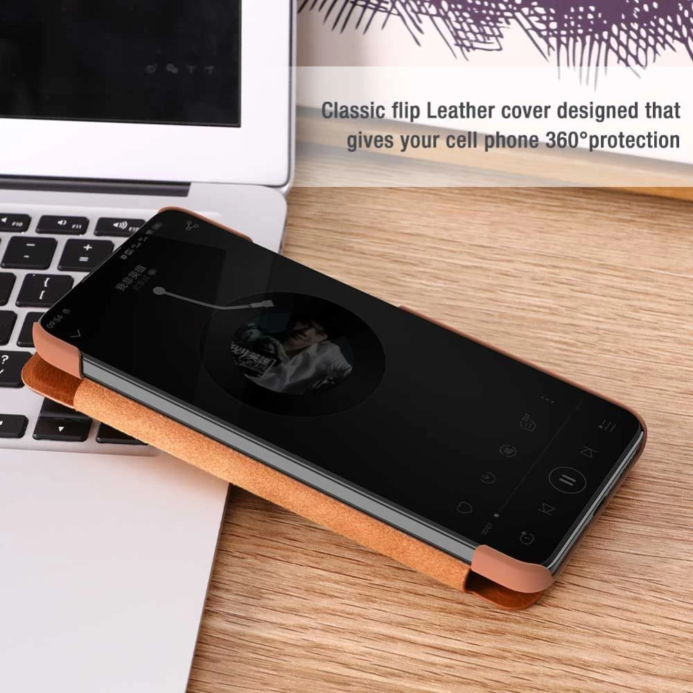 Samsung Galaxy A73 5G maciņš melns Nillkin Qin Leather  Pro