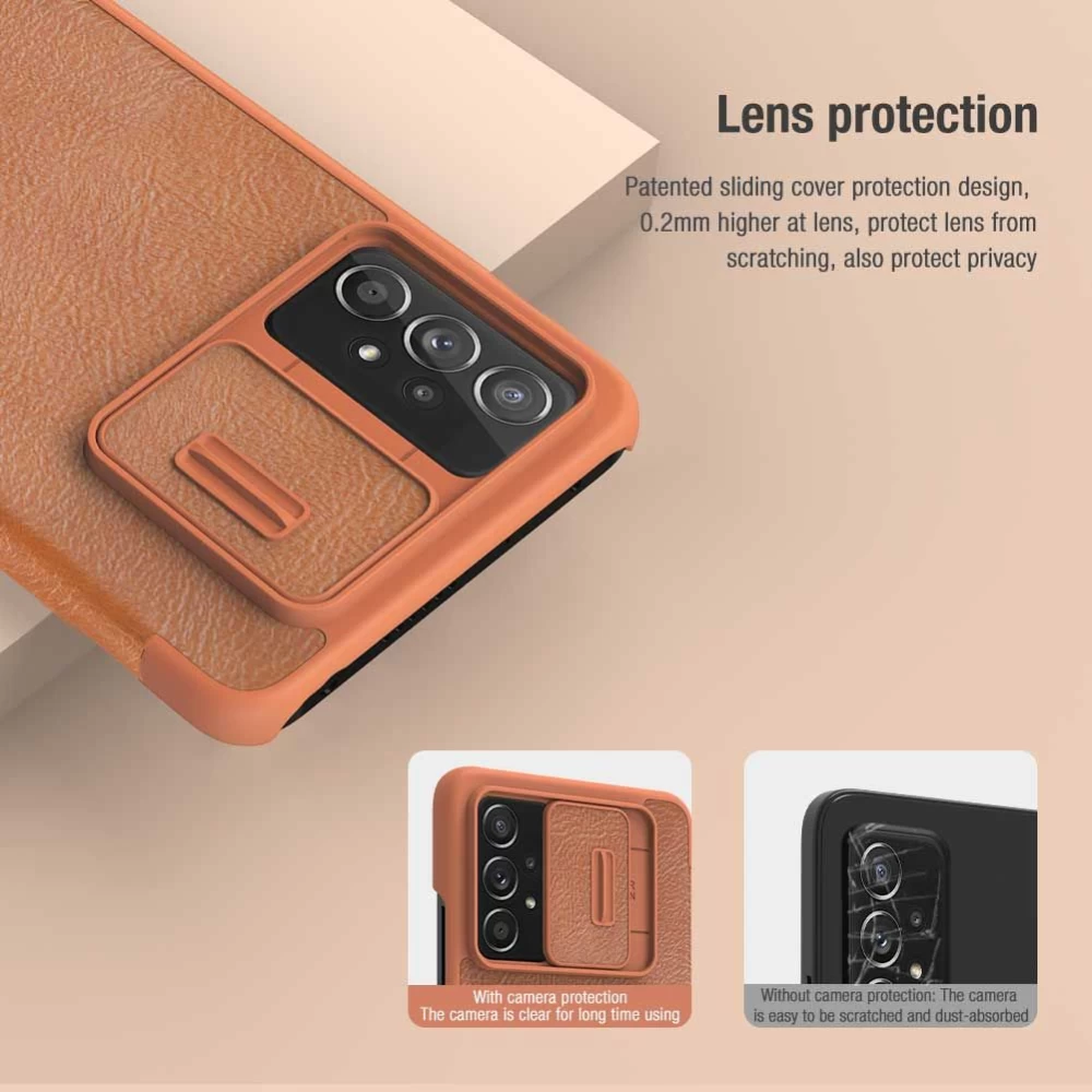 Samsung Galaxy A73 5G maciņš sarkans Nillkin Qin Leather  Pro