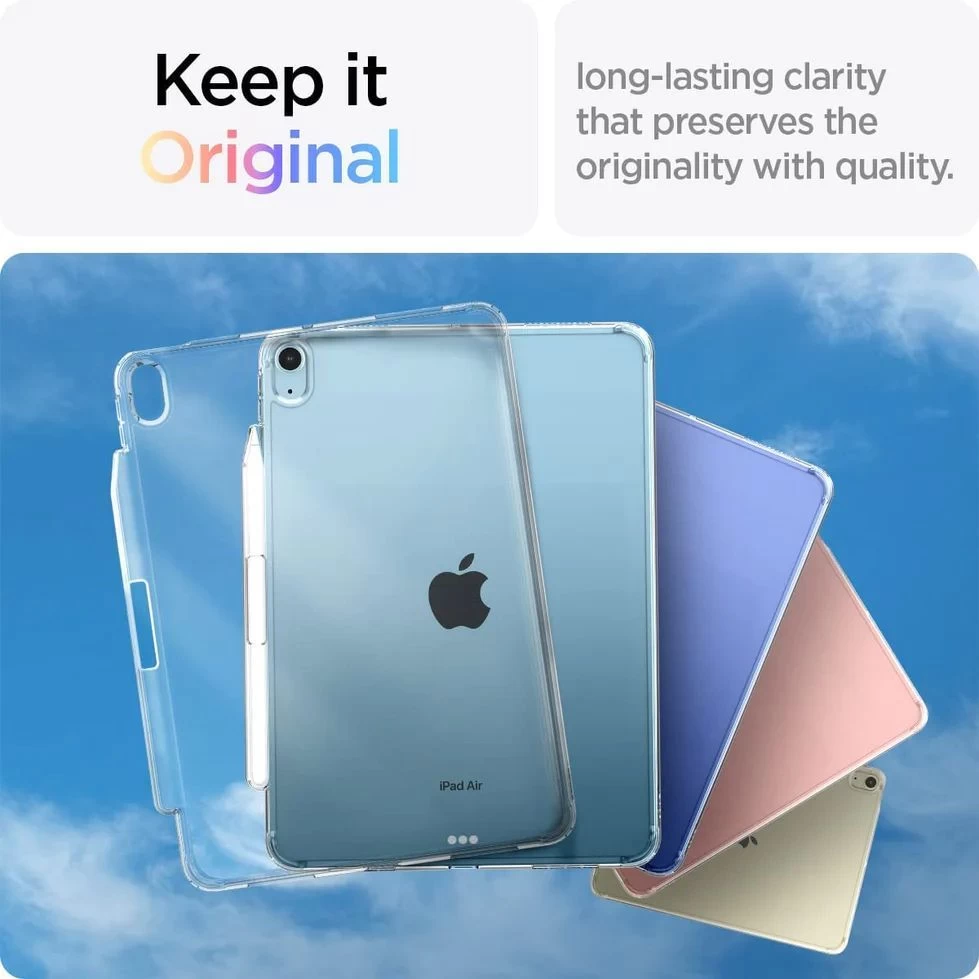 Apple iPad Air 5 (2022) tablet skal, fodral transparent SPIGEN Airskin Hybrid