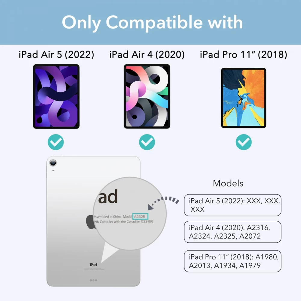 Apple iPad Air 5 (2022) tablet skal, fodral rosa ESR Rebound Magnetic