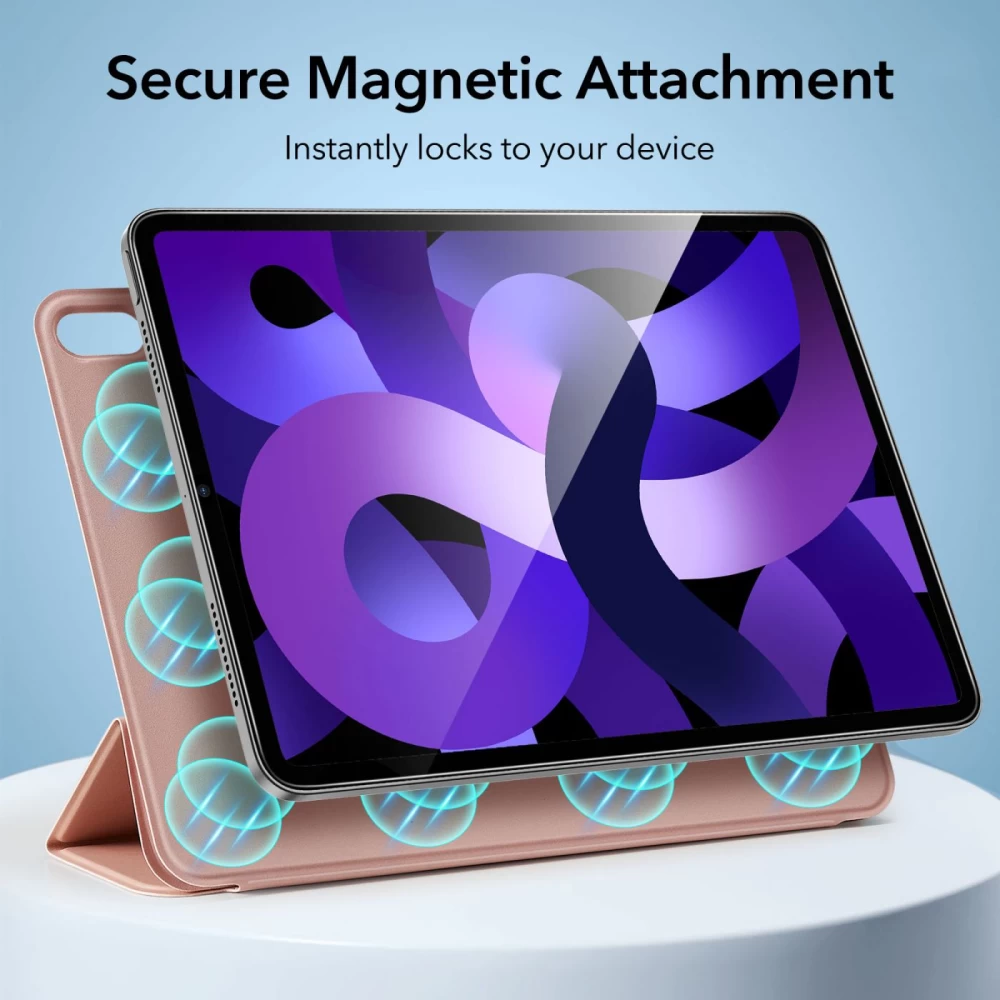 Apple iPad Air 5 (2022) tablet skal, fodral rosa ESR Rebound Magnetic