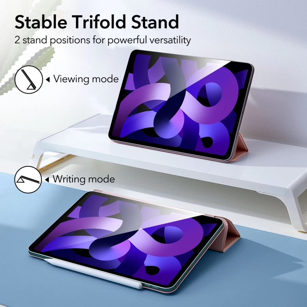 Apple iPad Air 5 (2022) tablet skal, fodral rosa ESR Rebound Magnetic