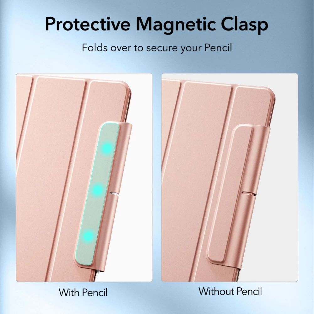 Apple iPad Air 5 (2022) tablet skal, fodral rosa ESR Rebound Magnetic
