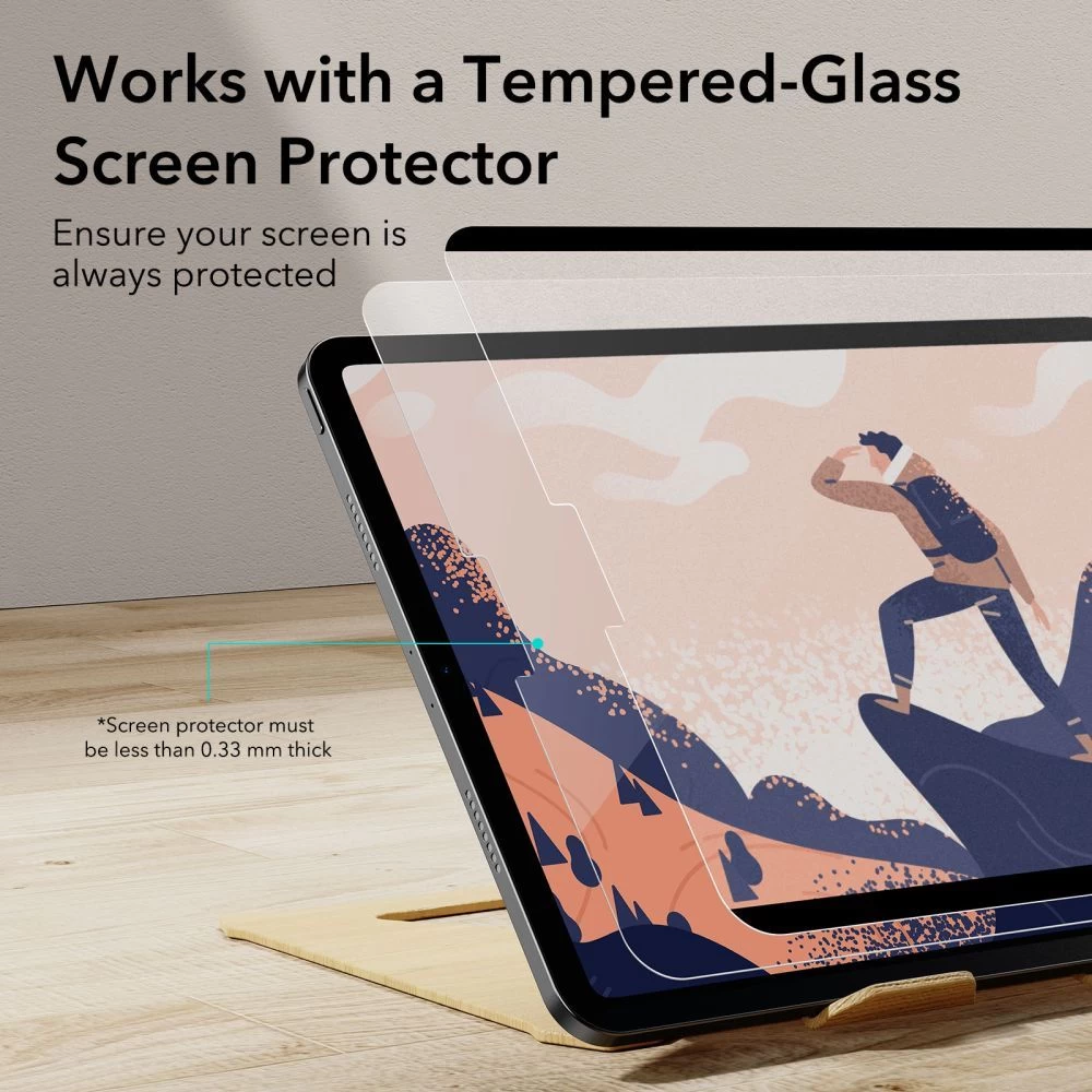 Apple iPad Air 5 (2022) tablet skärmskydd  ESR PAPER FEEL MAGNETIC