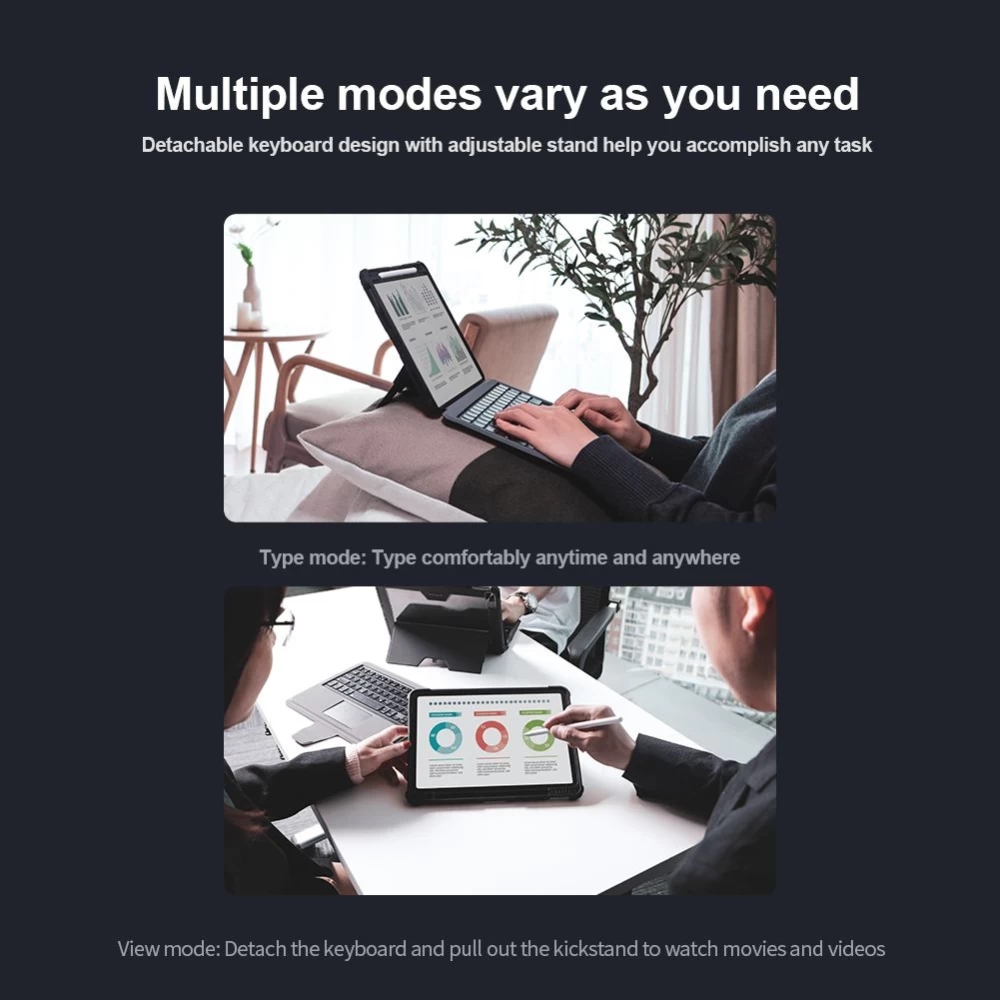 Samsung Galaxy Tab S8 maciņš melns Nillkin Bumper Combo Keyboard