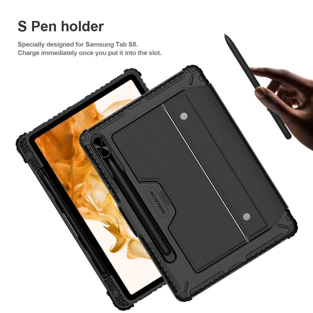 Samsung Galaxy Tab S8 maciņš melns Nillkin Bumper Combo Keyboard