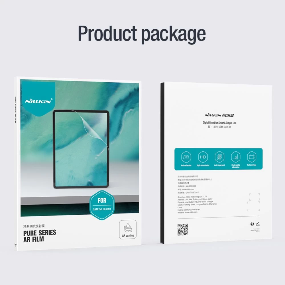 Samsung Galaxy Tab S8 Ultra tablet skärmskydd  NILLKIN PURE SERIES AR FILM