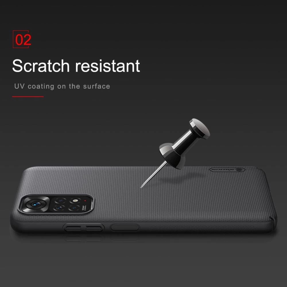 Xiaomi RedMi Note 11 Global dėklas baltas Nillkin Super Frosted Shield