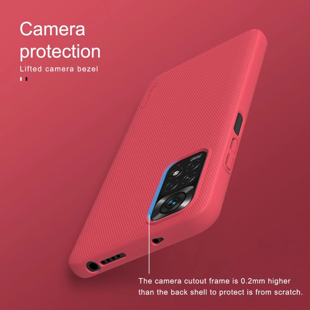Xiaomi RedMi Note 11 Global dėklas baltas Nillkin Super Frosted Shield