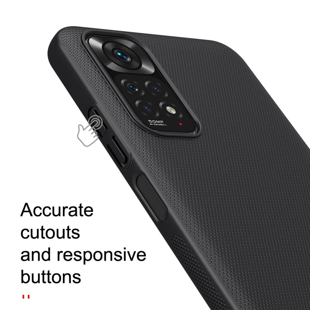 Xiaomi RedMi Note 11 Global dėklas baltas Nillkin Super Frosted Shield