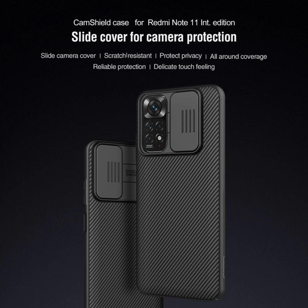 Xiaomi RedMi Note 11 Global case black Nillkin CamShield (Int.Edition)