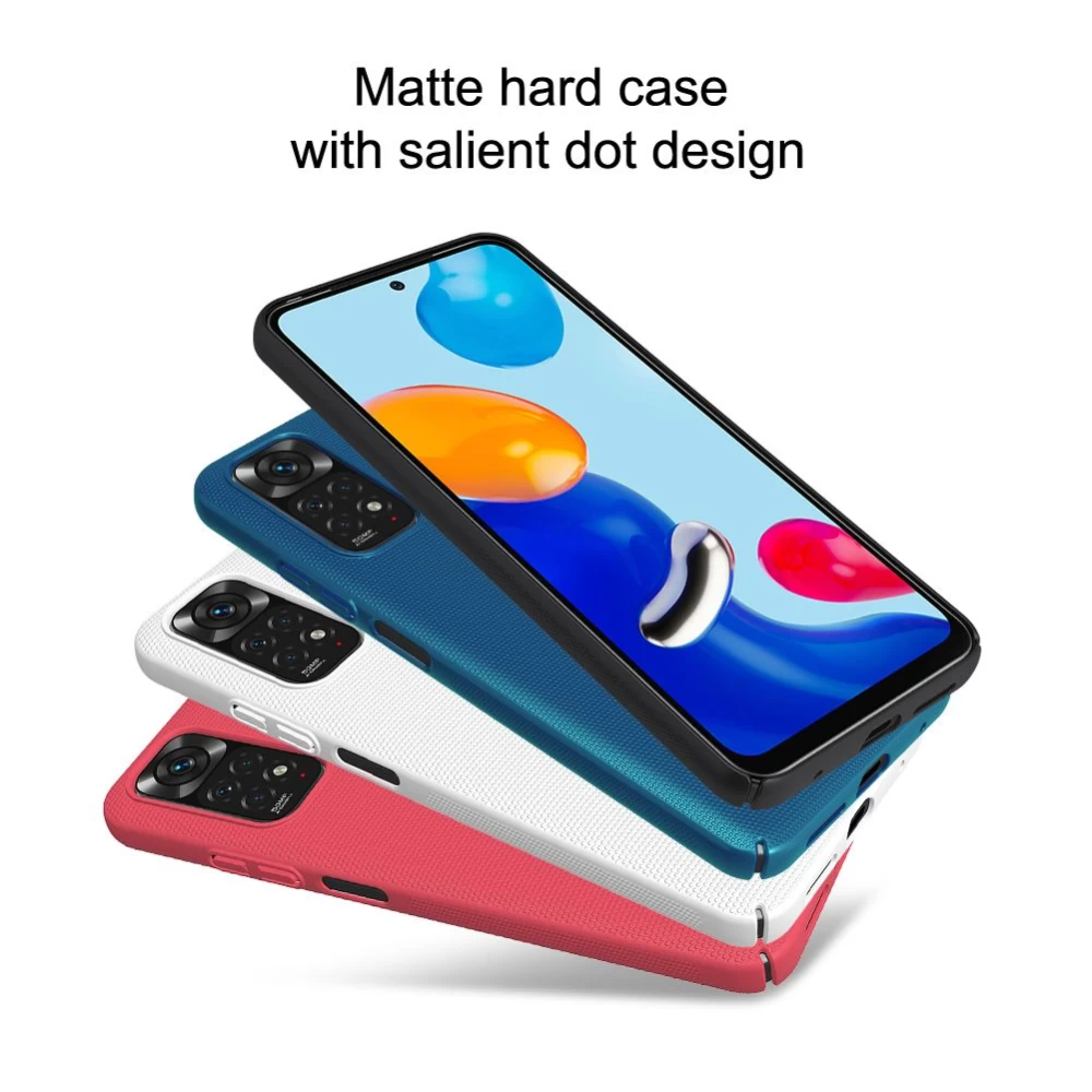 Xiaomi RedMi Note 11 Global dėklas raudonas Nillkin Super Frosted Shield