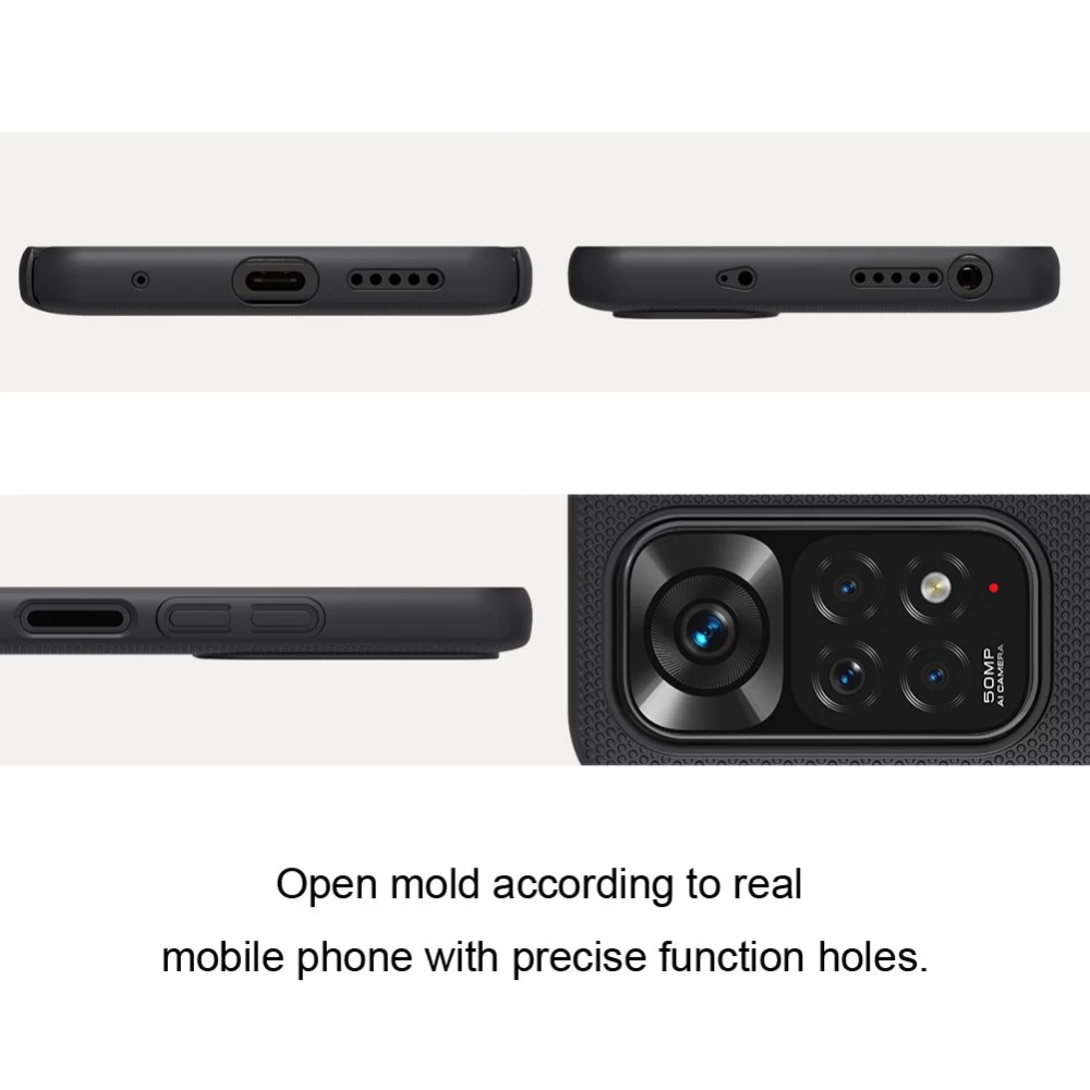 Xiaomi RedMi Note 11 Global dėklas mėlyna Nillkin Super Frosted Shield