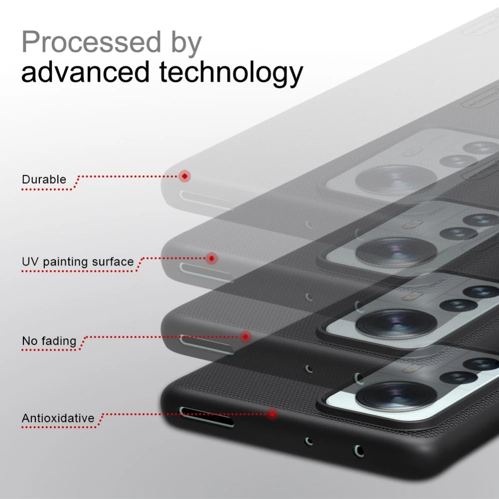 Xiaomi 12 Pro vāciņš sarkans Nillkin Super Frosted Shield