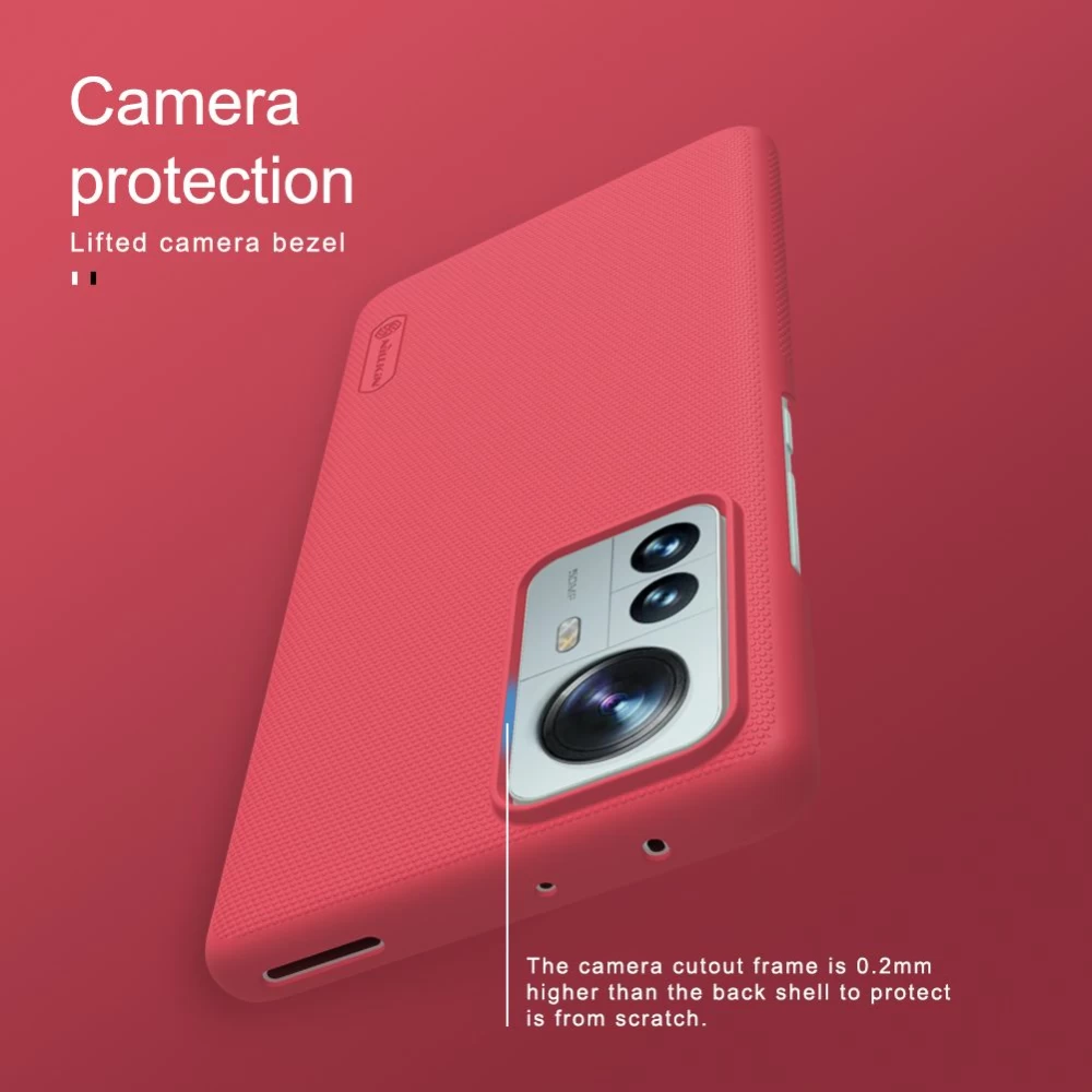 Xiaomi 12 Pro vāciņš sarkans Nillkin Super Frosted Shield