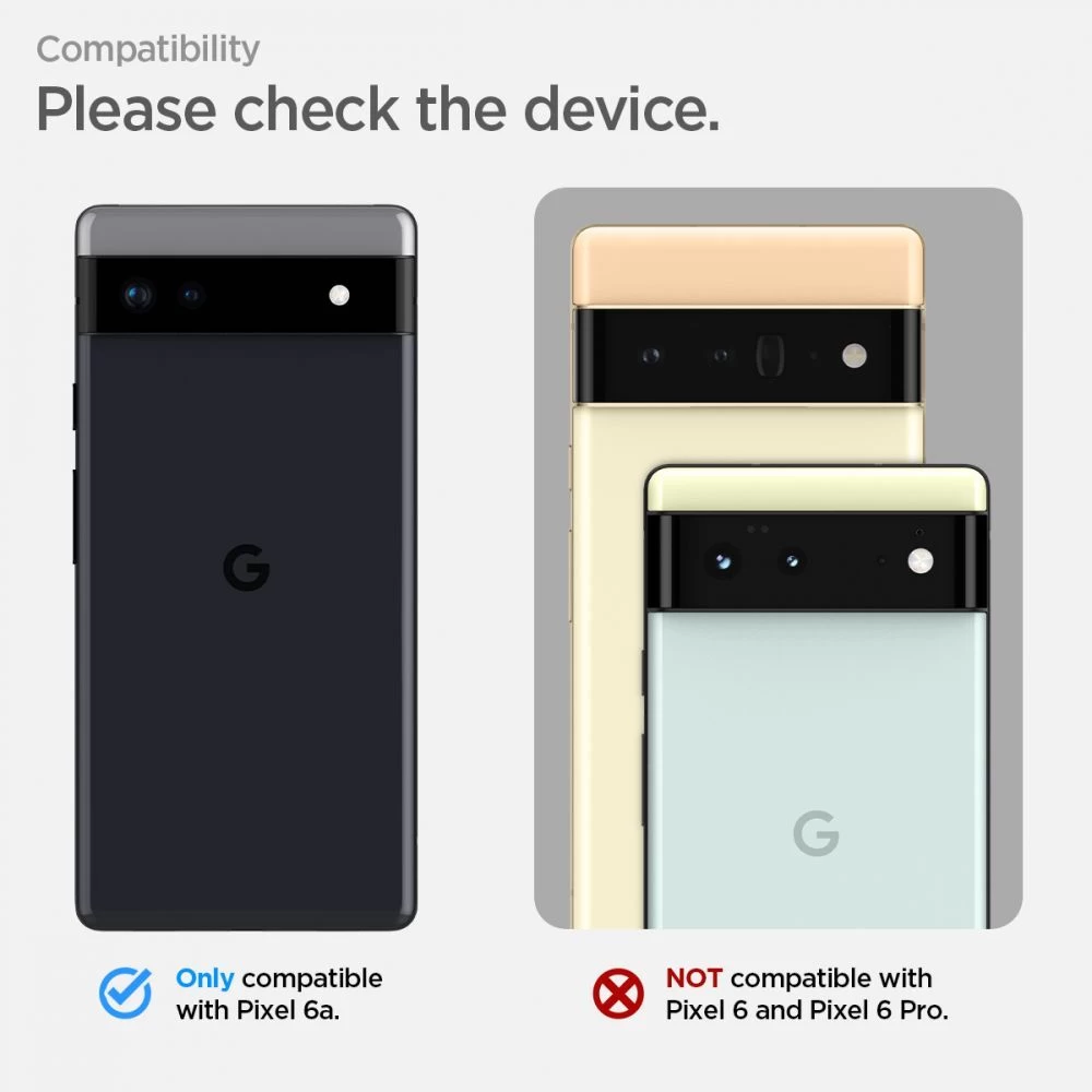 Google Pixel 6A dėklas Juoda SPIGEN Rugged Armor