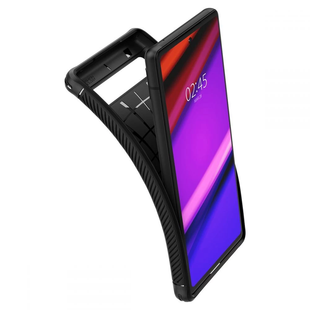 Google Pixel 6A dėklas Juoda SPIGEN Rugged Armor