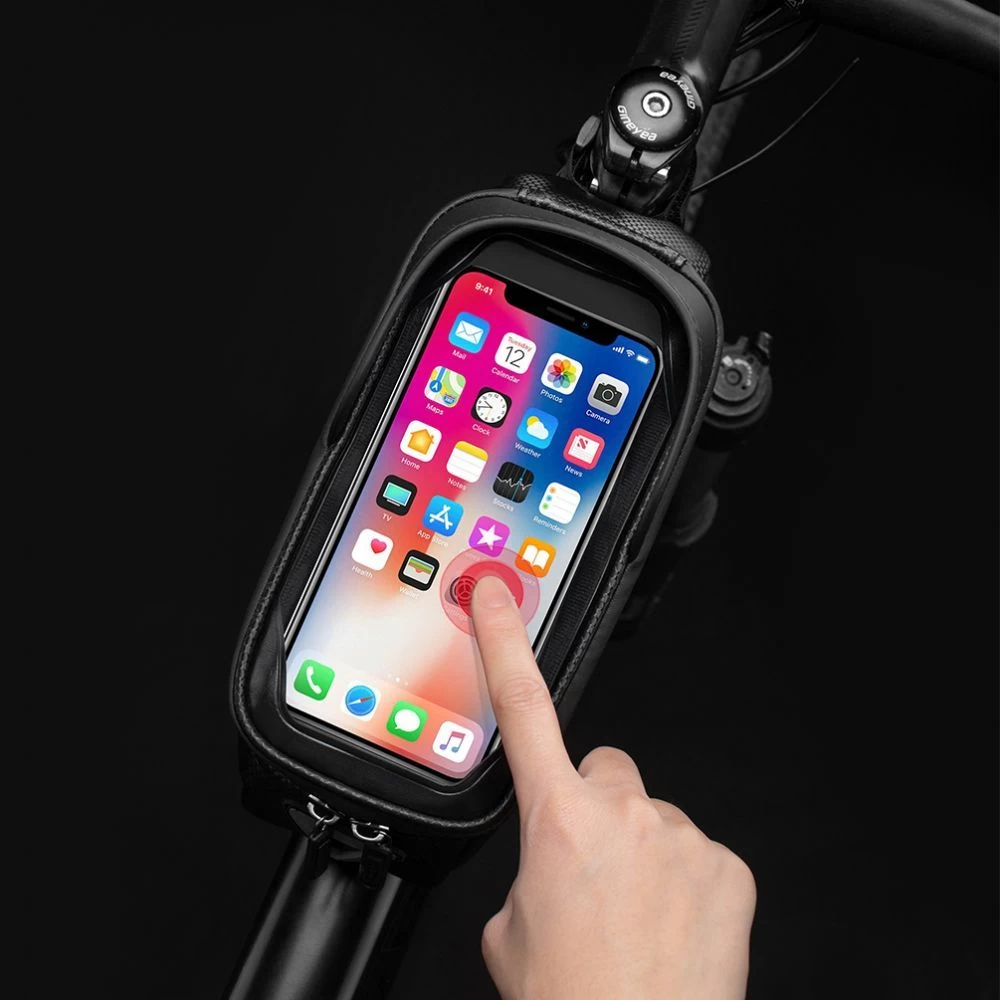 Mobilhållare för cykel  ROCKBROS Hardpouch Bike Mount M musta