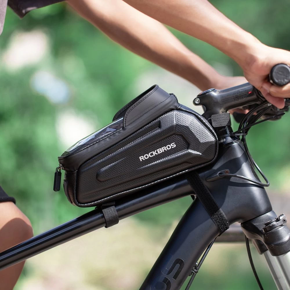 Mobilhållare för cykel  ROCKBROS Hardpouch Bike Mount M musta