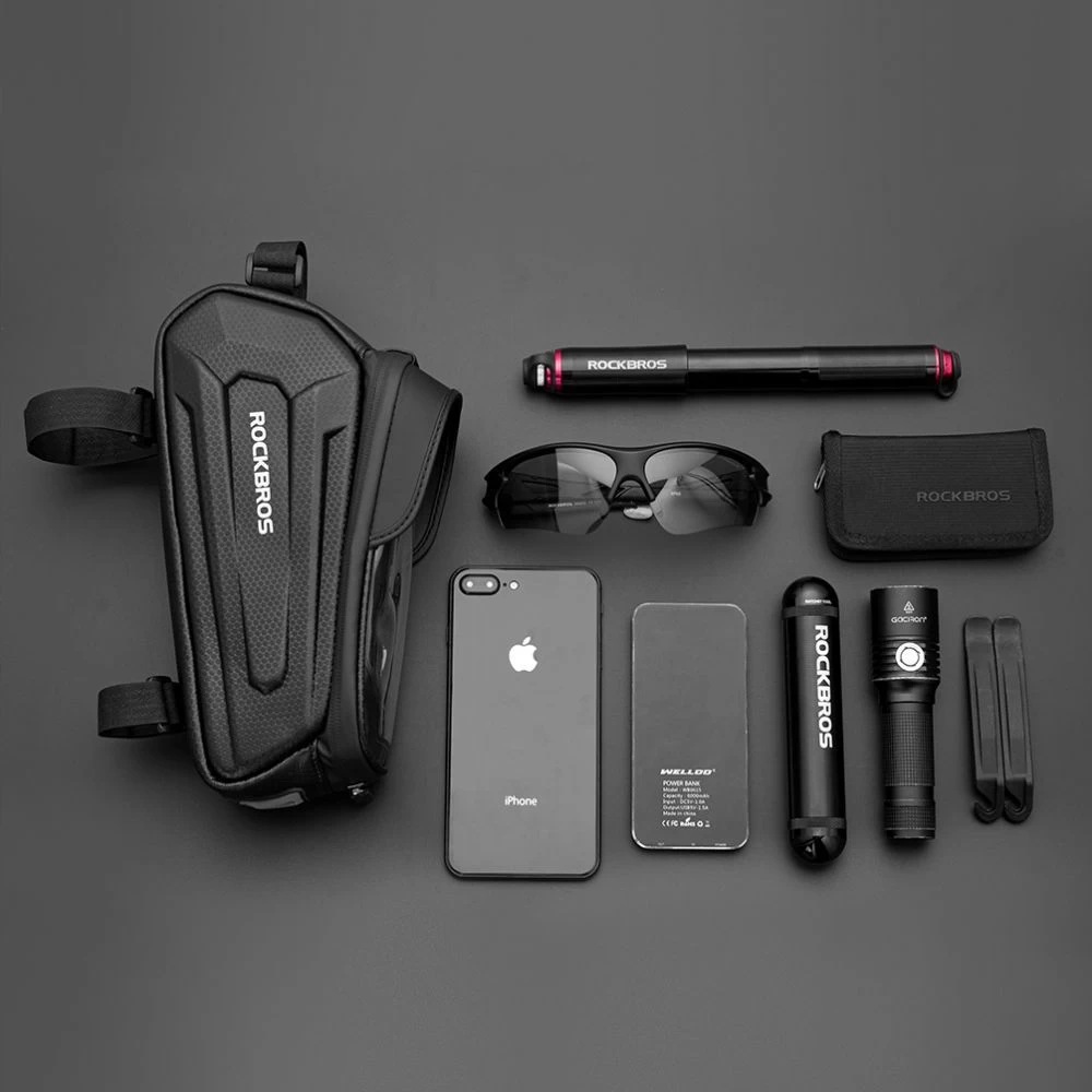 Mobilhållare för cykel  ROCKBROS Hardpouch Bike Mount M musta