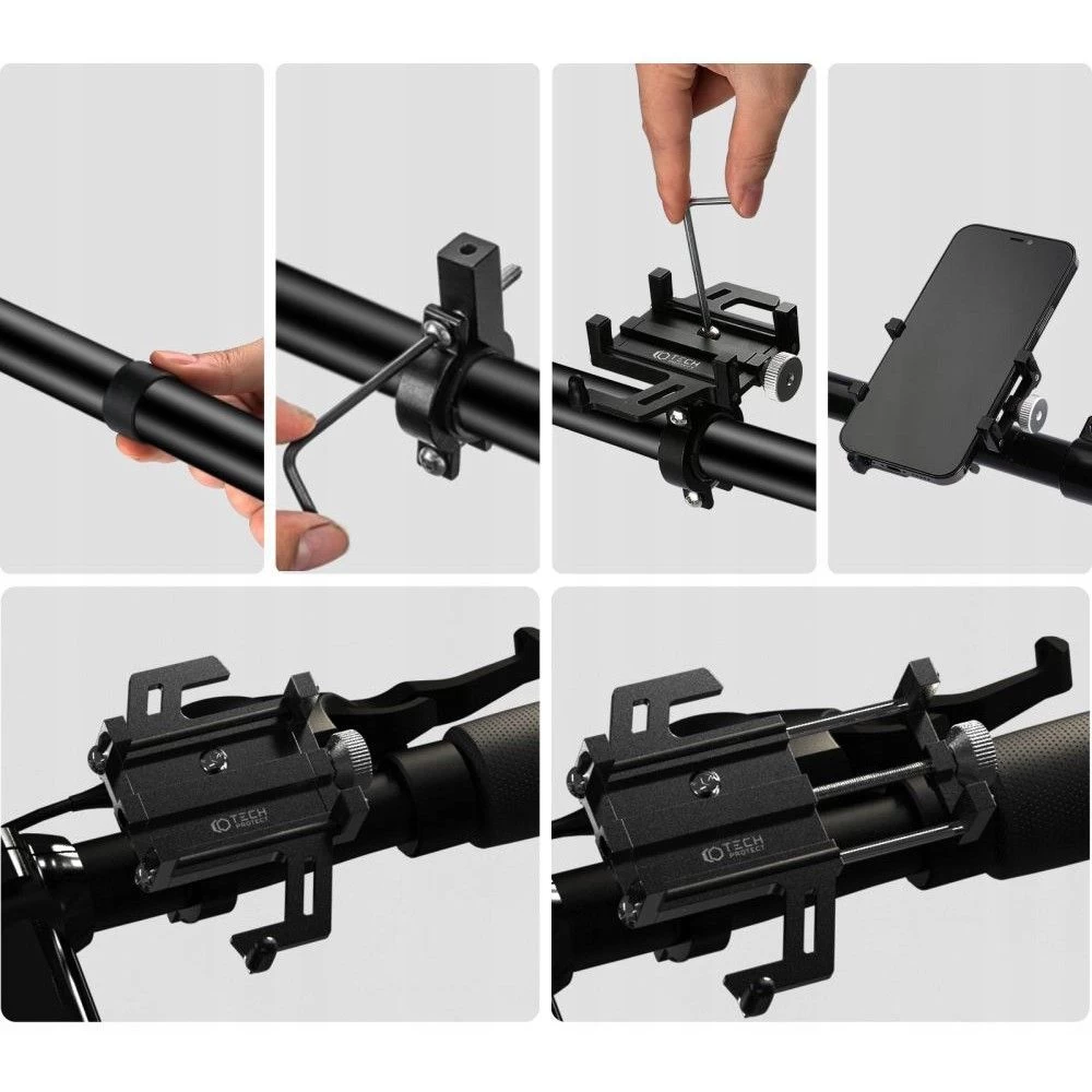 Velo telefona turētājs  TECH-PROTECT ALUPRO Universal Bike Mount melns