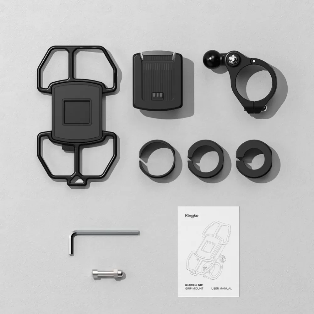 Velo telefona turētājs  RINGKE QUICK & GO BIKE MOUNT melns