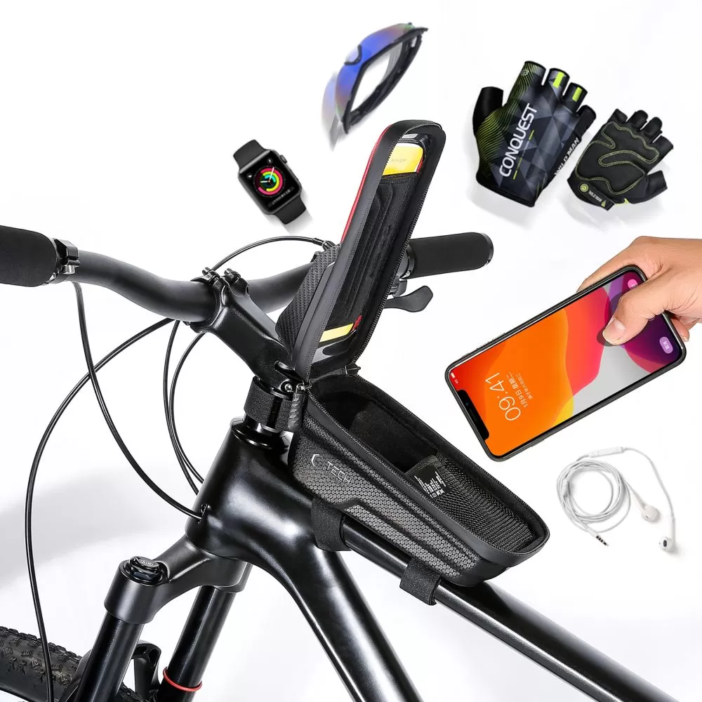Puhelinteline pyörään  skal, fodral svart TECH-PROTECT V2 UNIVERSAL BIKE MOUNT ”M”