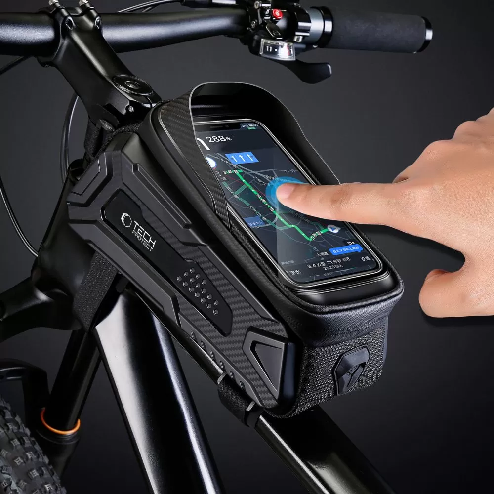 Velo telefona turētājs  maciņš melns TECH-PROTECT V2 UNIVERSAL BIKE MOUNT ”L”