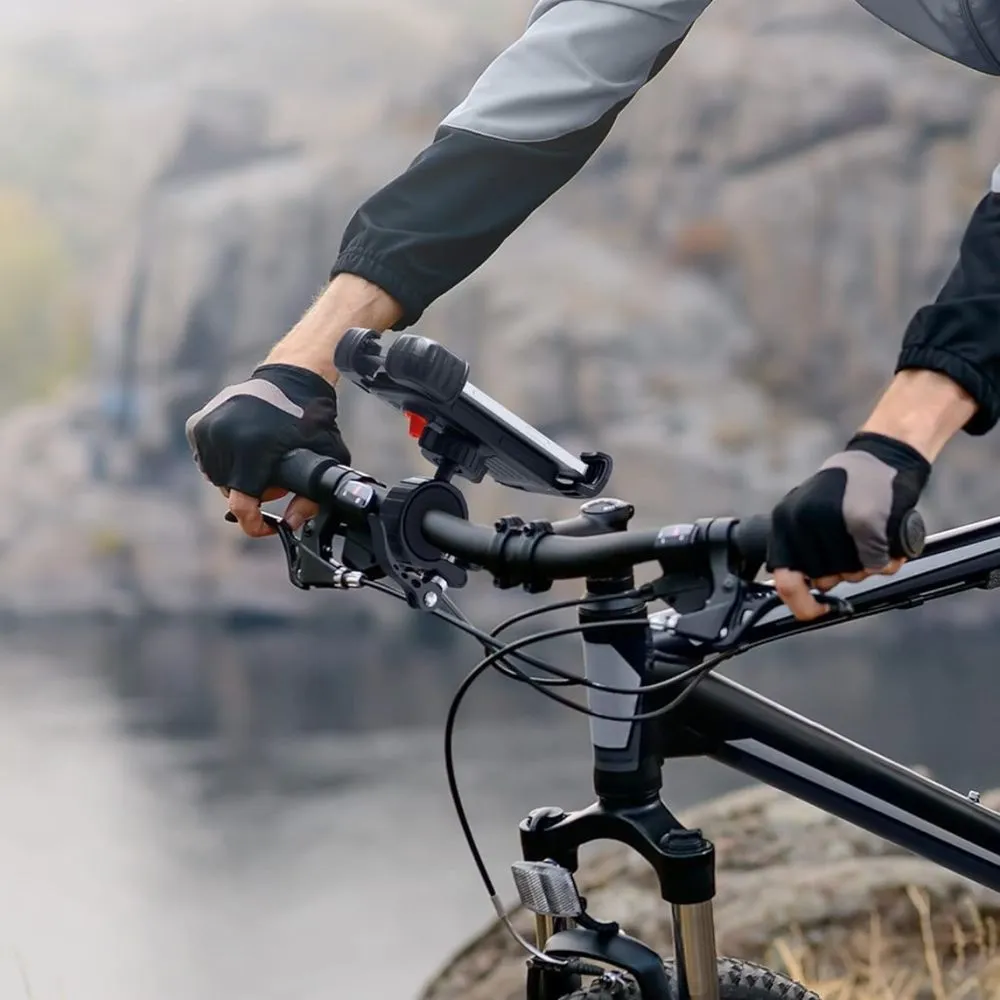 Velo telefona turētājs  TECH-PROTECT V7 UNIVERSAL BIKE & MOTORCYCLE MOUNT Viedierīču  melns