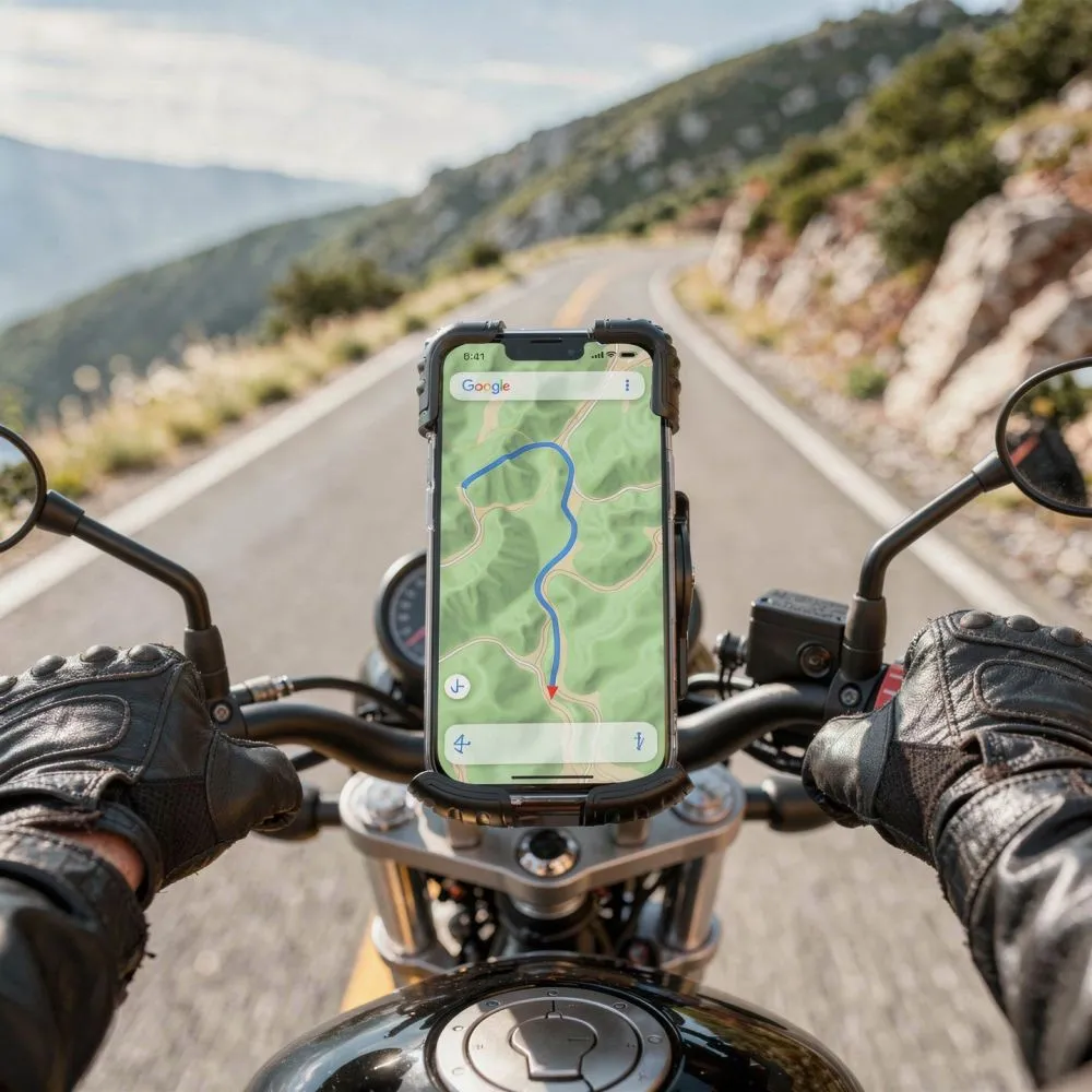 Velo telefona turētājs  TECH-PROTECT V7 UNIVERSAL BIKE & MOTORCYCLE MOUNT Viedierīču  melns
