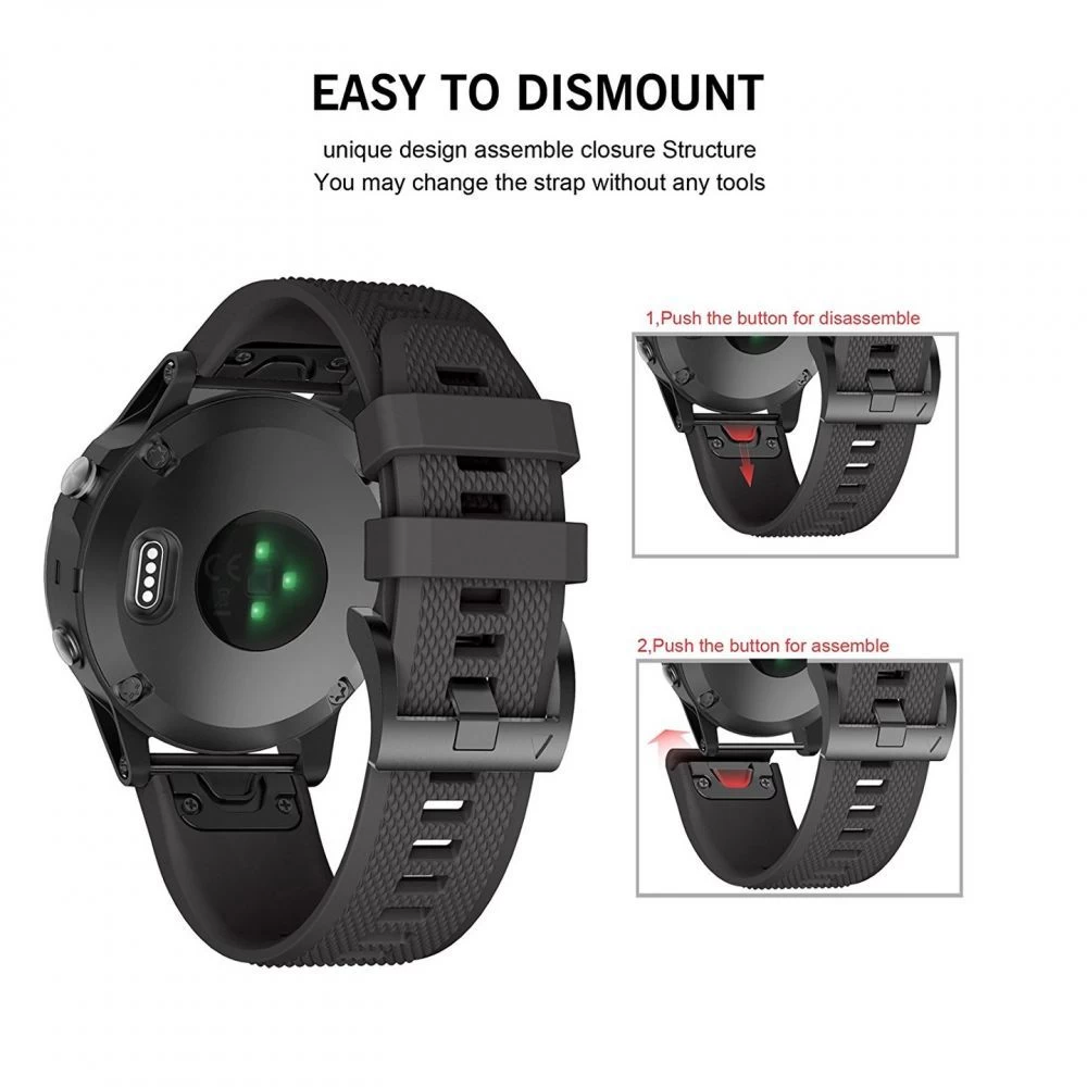 Garmin Fenix 6 PRO / 7 8 (47 MM) skal, fodral svart TECH-PROTECT Smooth 5 (22mm)