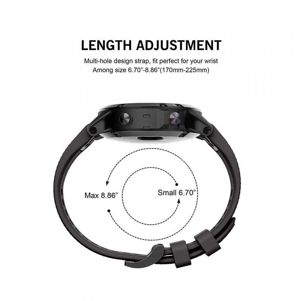 Garmin Fenix 6 PRO / 7 8 (47 MM) skal, fodral svart TECH-PROTECT Smooth 5 (22mm)